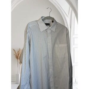 Donald J Trump Signature Collections Striped Long Sleeve Dress Shirt 17 34/35